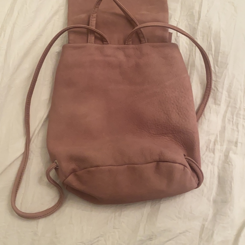 Baggu Leather Mini Backpack - Lavender Blush Pink - Picture 5 of 6